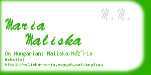 maria maliska business card